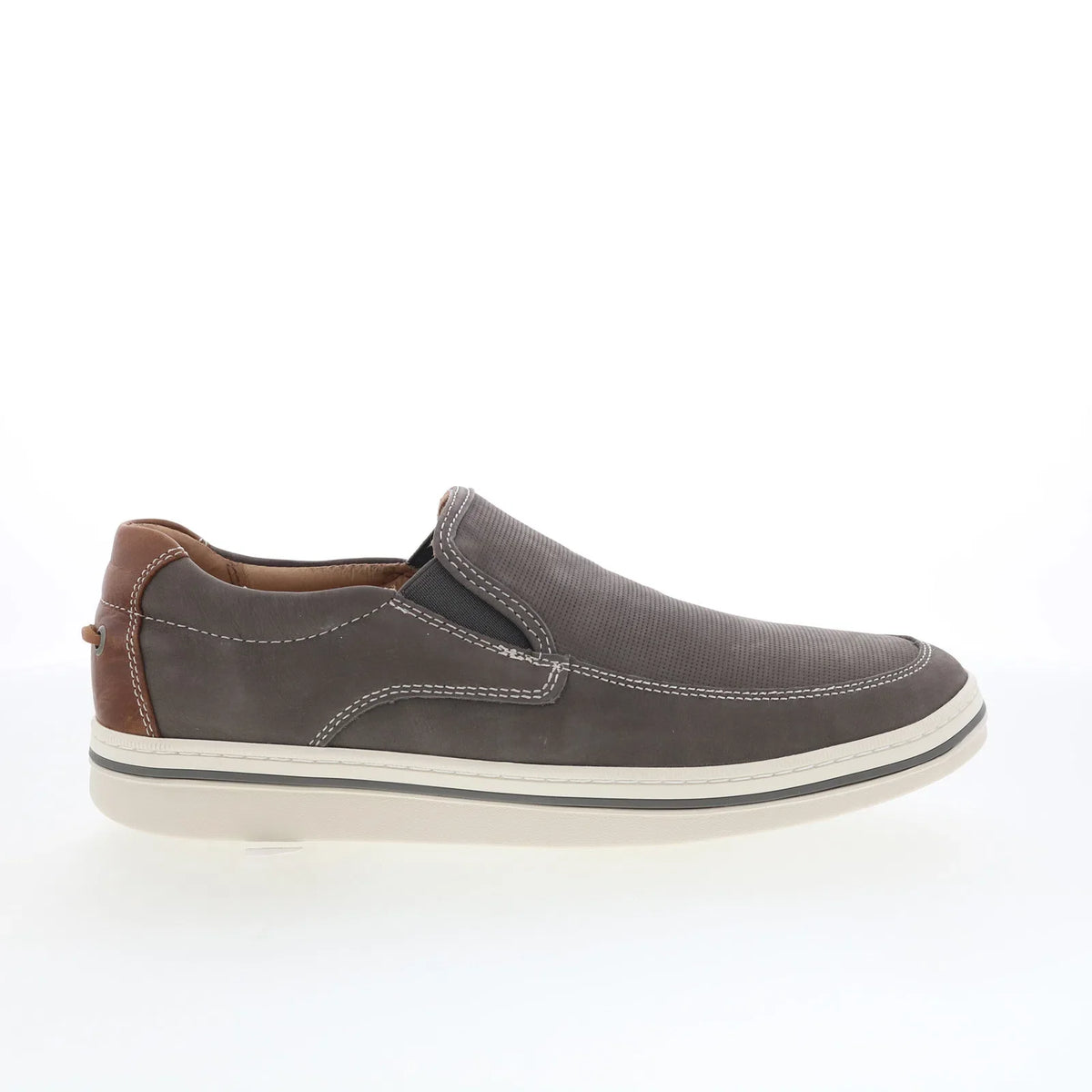 Johnston & Murphy 25-3759 Mens Gray Faux Leather Lifestyle Sneakers Shoes