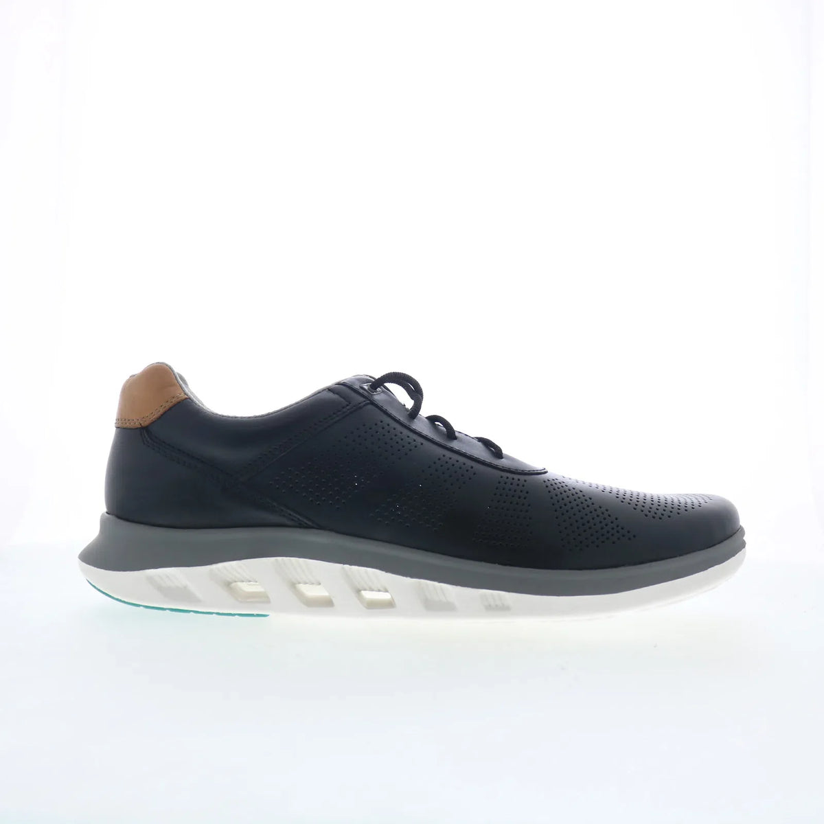 Johnston & Murphy 25-3821 Mens Black Leather Lifestyle Sneakers Shoes