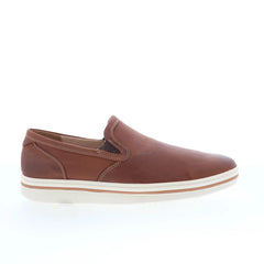 Johnston & Murphy 25-8454 Mens Brown Faux Leather Lifestyle Sneakers Shoes