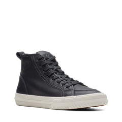 Clarks Roxby HI 26168328 Womens Black Leather Lifestyle Sneakers Shoes