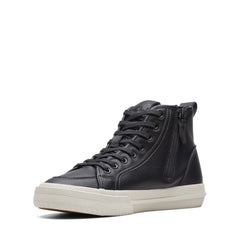 Clarks Roxby HI 26168328 Womens Black Leather Lifestyle Sneakers Shoes