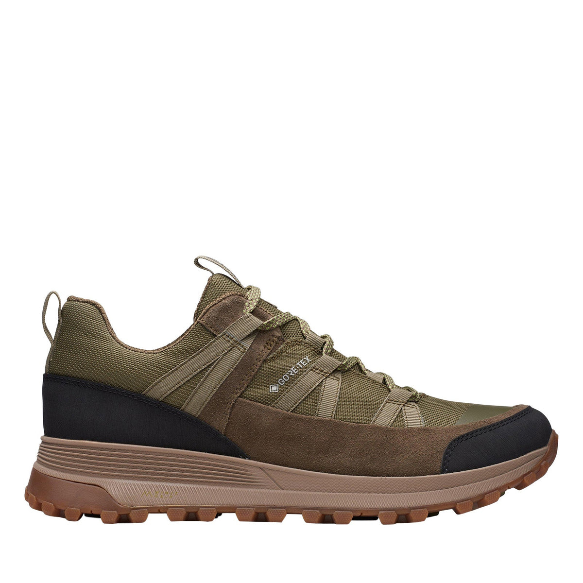Clarks ATL Trek Run GTX 26172694 Mens Green Leather Athletic Hiking Shoes