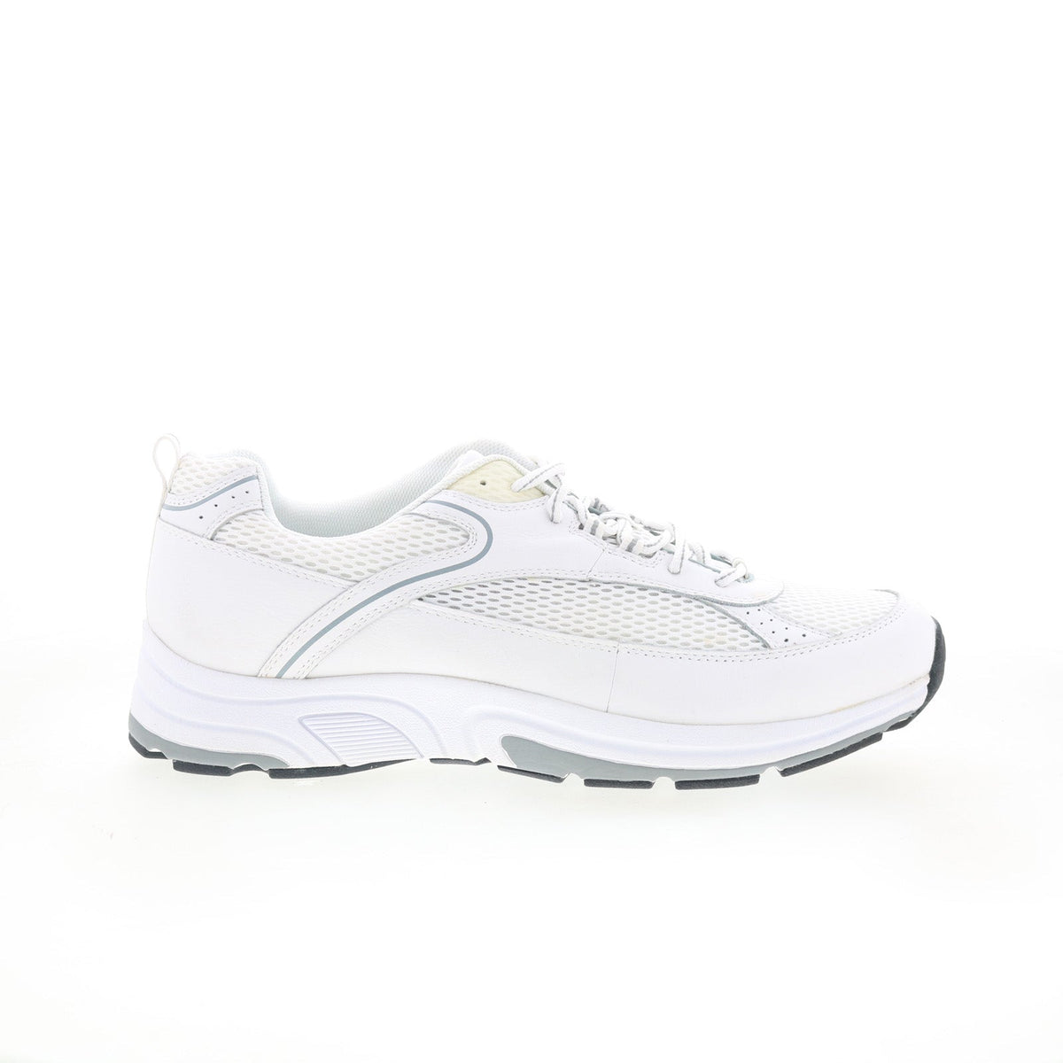 Drew Aaron 40893-02 Mens White Narrow Leather Lifestyle Sneakers Shoes
