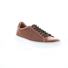 Zelli Italia Vento Calfskin Embossed Crocodile Mens Brown Sneakers Shoes