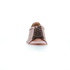 Zelli Italia Vento Calfskin Embossed Crocodile Mens Brown Sneakers Shoes
