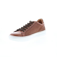 Zelli Italia Vento Calfskin Embossed Crocodile Mens Brown Sneakers Shoes