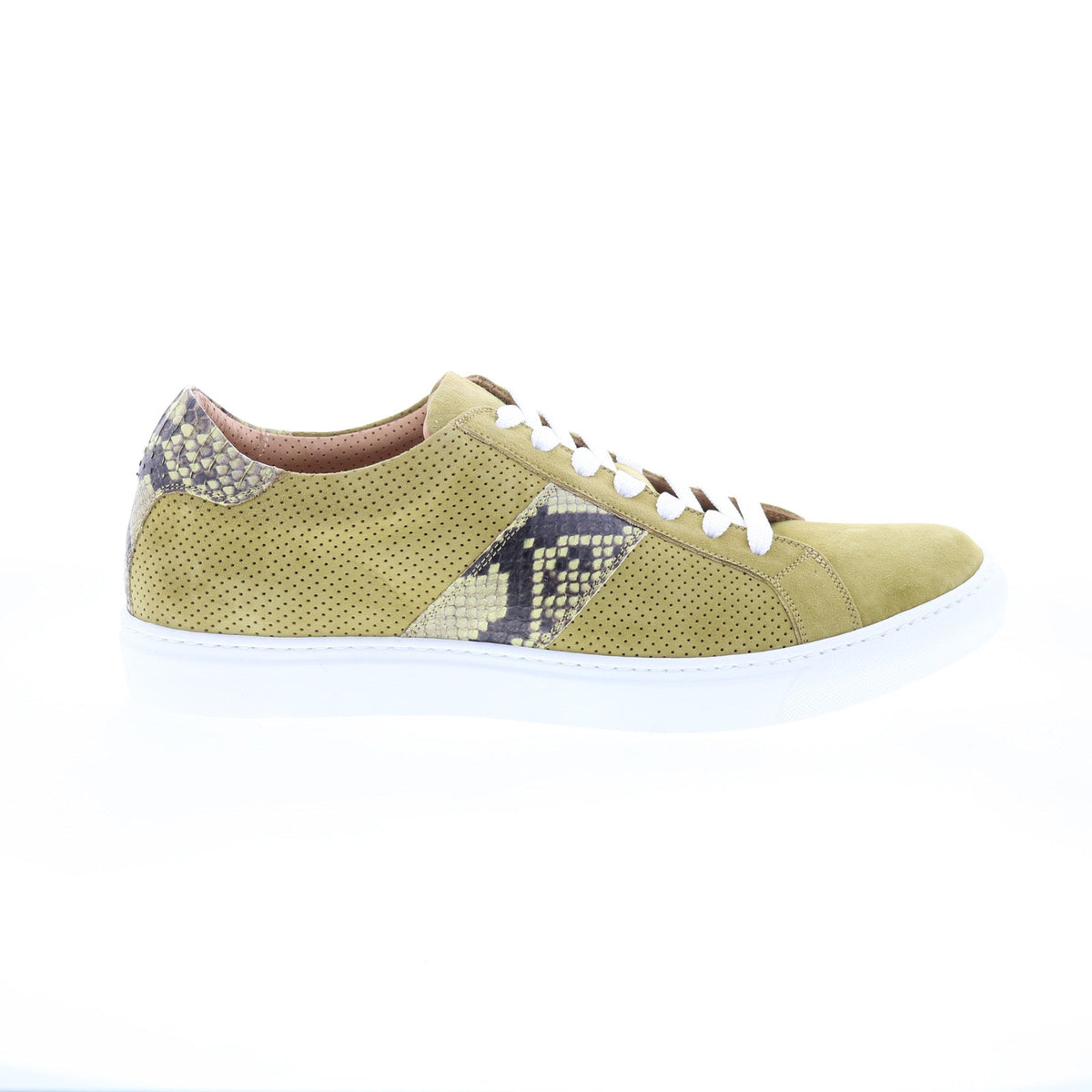 Zelli Italia Olympias Goat Suede Mens Green Lifestyle Sneakers Shoes