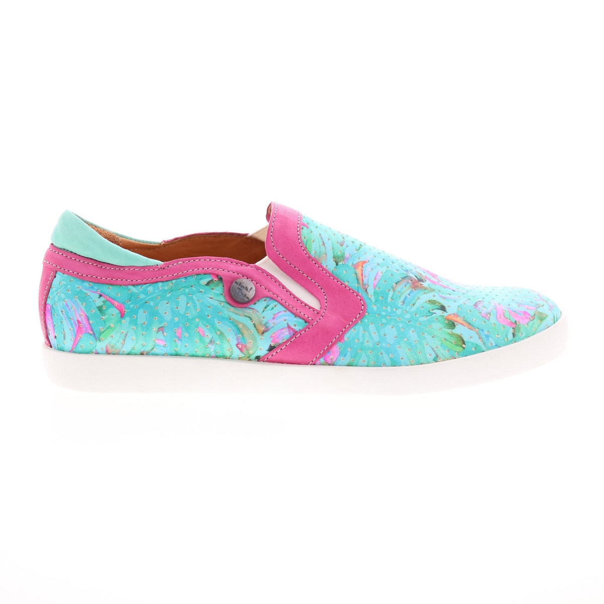 Think! Seas Slip On 80031-D65 Womens Blue Leather Lifestyle Sneakers Shoes