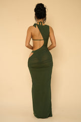 TERESA COVER UP DRESS-IVY GREEN