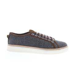 Di Bianco Biella Mens Black Canvas Lace Up Lifestyle Sneakers Shoes