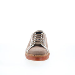 Di Bianco Biella Mens Brown Canvas Lace Up Lifestyle Sneakers Shoes