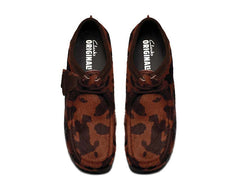 Clarks Wallabee "Brown Cow Print"