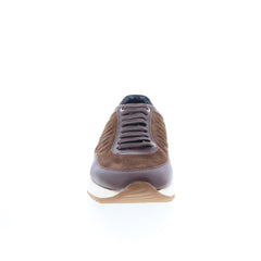 Di Bianco Daytona Lux Runner Mens Brown Suede Lace Up Lifestyle Sneakers Shoes