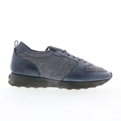 Di Bianco Forza Mens Gray Leather Lace Up Lifestyle Sneakers Shoes