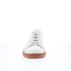 Di Bianco Julius Mens White Leather Lace Up Lifestyle Sneakers Shoes