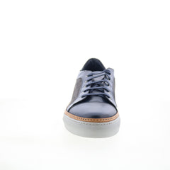 Di Bianco Messina Mens Gray Leather Lace Up Lifestyle Sneakers Shoes