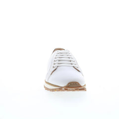 Di Bianco SB307 Mens White Leather Lace Up Lifestyle Sneakers Shoes