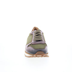 Di Bianco SB308 Mens Green Leather Lace Up Lifestyle Sneakers Shoes
