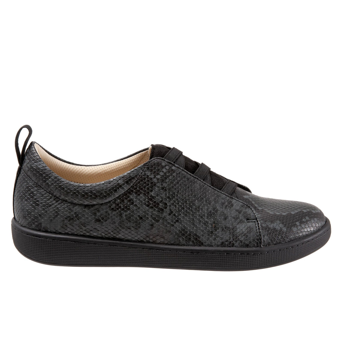 Trotters Avrille T2051-083 Womens Black Wide Lifestyle Sneakers Shoes