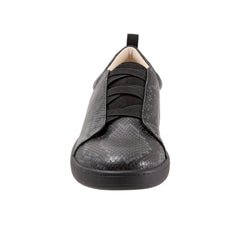 Trotters Avrille T2051-083 Womens Black Leather Lifestyle Sneakers Shoes
