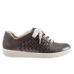 Trotters Adore T2117-033 Womens Gray Leather Lifestyle Sneakers Shoes