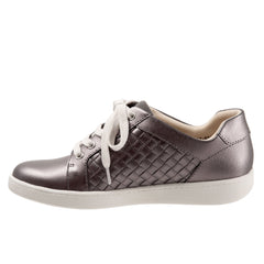 Trotters Adore T2117-033 Womens Gray Leather Lifestyle Sneakers Shoes