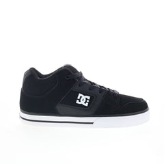 DC Pure Mid ADYS400082-BKW Mens Black Nubuck Skate Inspired Sneakers Shoes