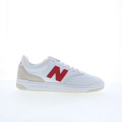 New Balance BB80 BB80RTB Mens White Leather Lace Up Lifestyle Sneakers Shoes