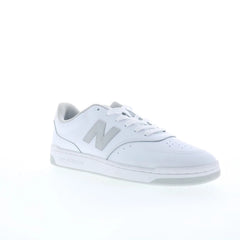 New Balance BB80 BB80GRY Mens White Leather Lace Up Lifestyle Sneakers Shoes