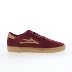Lakai Cambridge Mens Red Suede Lace Up Skate Inspired Sneakers Shoes