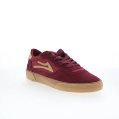 Lakai Cambridge Mens Red Suede Lace Up Skate Inspired Sneakers Shoes
