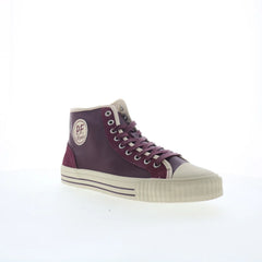 PF Flyers Center HI Vintage Mens Red Leather Lifestyle Sneakers Shoes