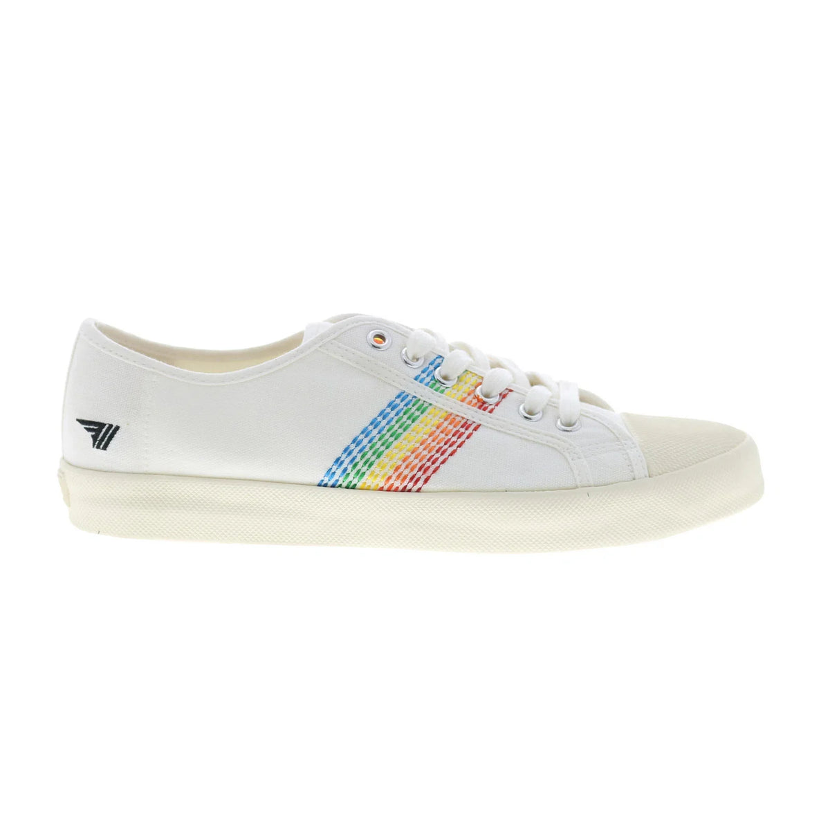 Gola Coaster Rainbow Stitch CLB327 Womens White Lifestyle Sneakers Shoes
