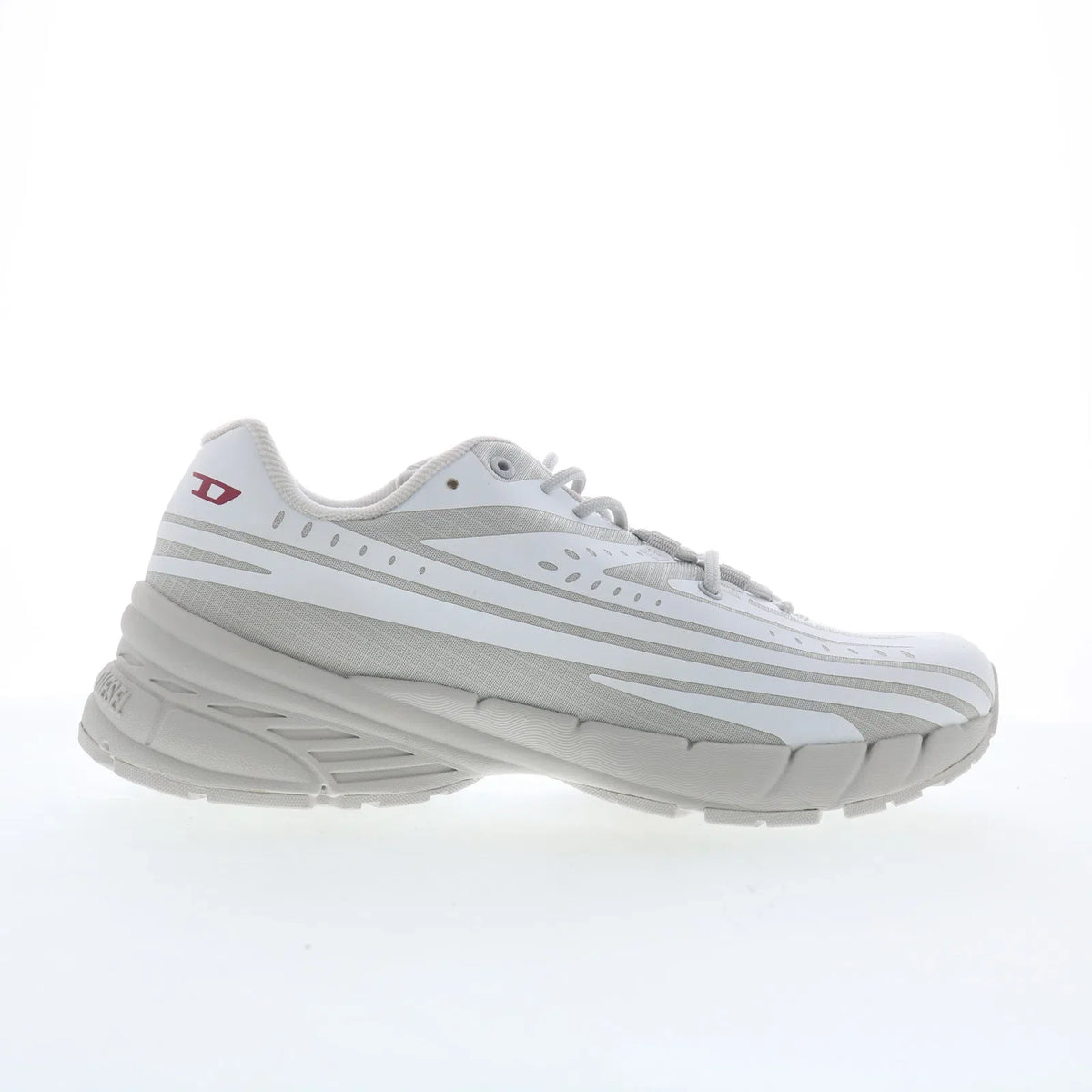 Diesel D-Airspeed Low Mens Silver Synthetic Lace Up Athletic Running Shoes