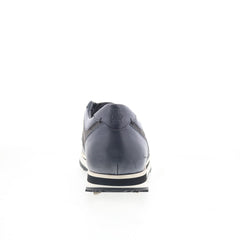 Di Bianco Daytona Leather Suede Mens Blue Leather Lifestyle Sneakers Shoes