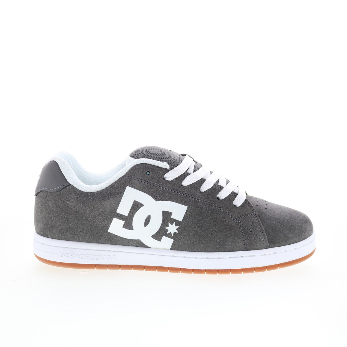 DC Gaveler DC01704020-GRYWHT Mens Gray Suede Skate Inspired Sneakers Shoes