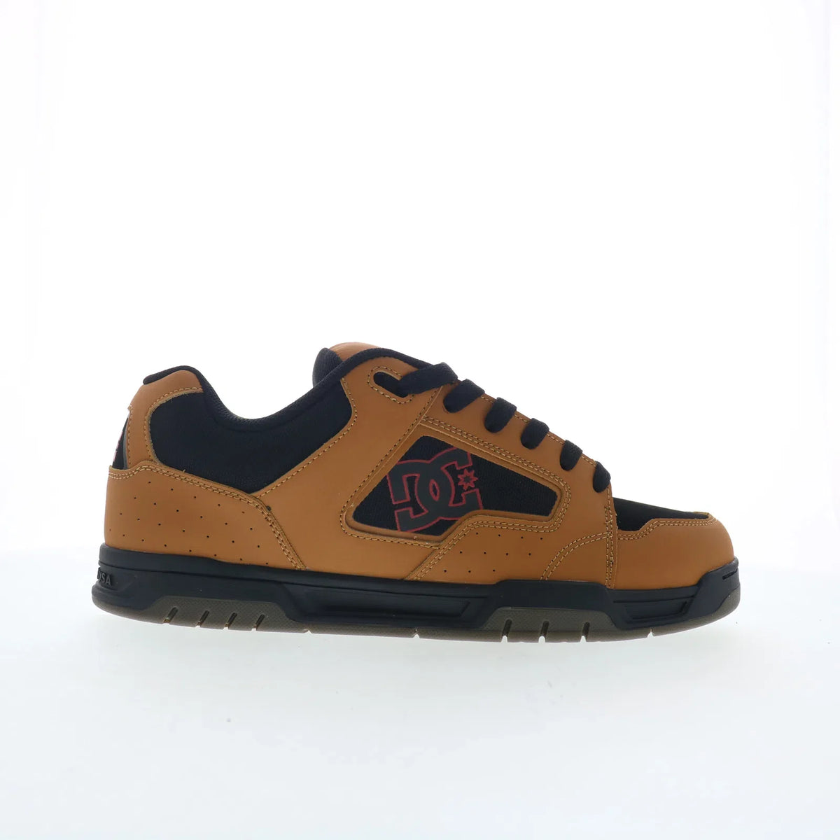 DC Coiler DC03011210-WHEBLK Mens Brown Skate Inspired Sneakers Shoes