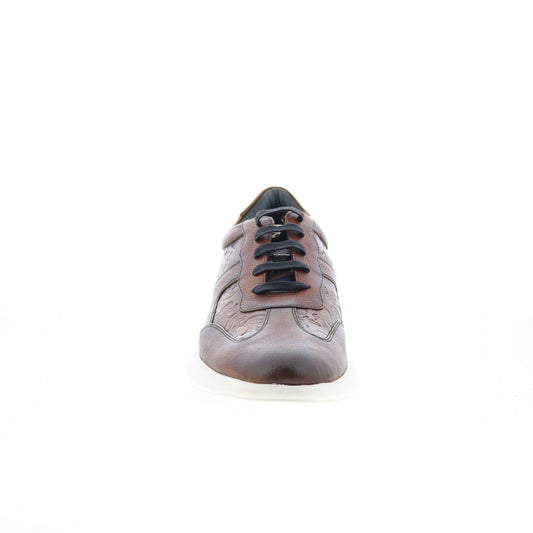 Robert Graham DI13001-1 Mens Brown Leather Lifestyle Sneakers Shoes