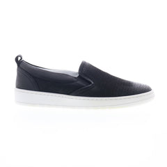 Miz Mooz Emersen Womens Black Leather Slip On Lifestyle Sneakers Shoes