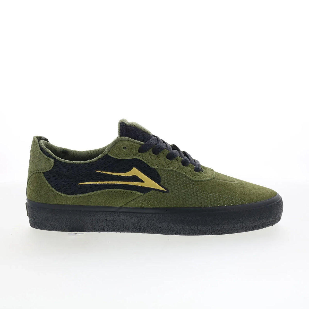Lakai Essex Mens Green Suede Lace Up Skate Inspired Sneakers Shoes