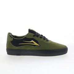 Lakai Essex Mens Green Suede Lace Up Skate Inspired Sneakers Shoes