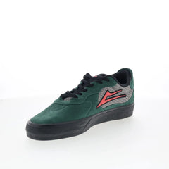 Lakai Essex Mens Green Suede Lace Up Skate Inspired Sneakers Shoes