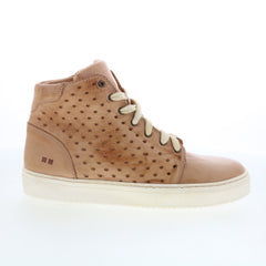 Bed Stu Lirica F328026 Womens Beige Leather Lace Up Lifestyle Sneakers Shoes
