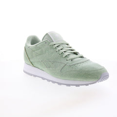Reebok Eames Classic Leather Mens Green Leather Lifestyle Sneakers Shoes