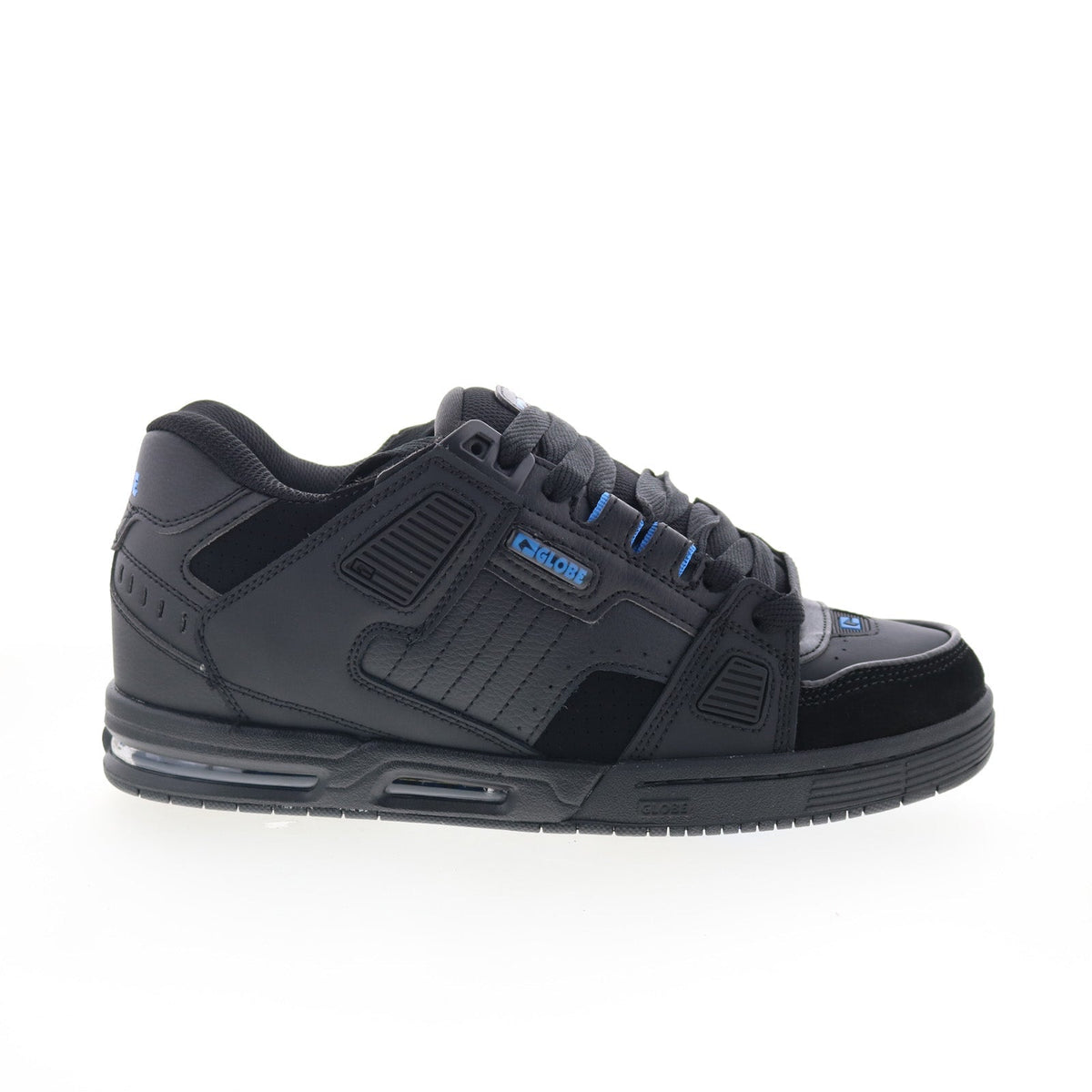 Globe Sabre GBSABR Mens Black Leather Lace Up Skate Inspired Sneakers Shoes