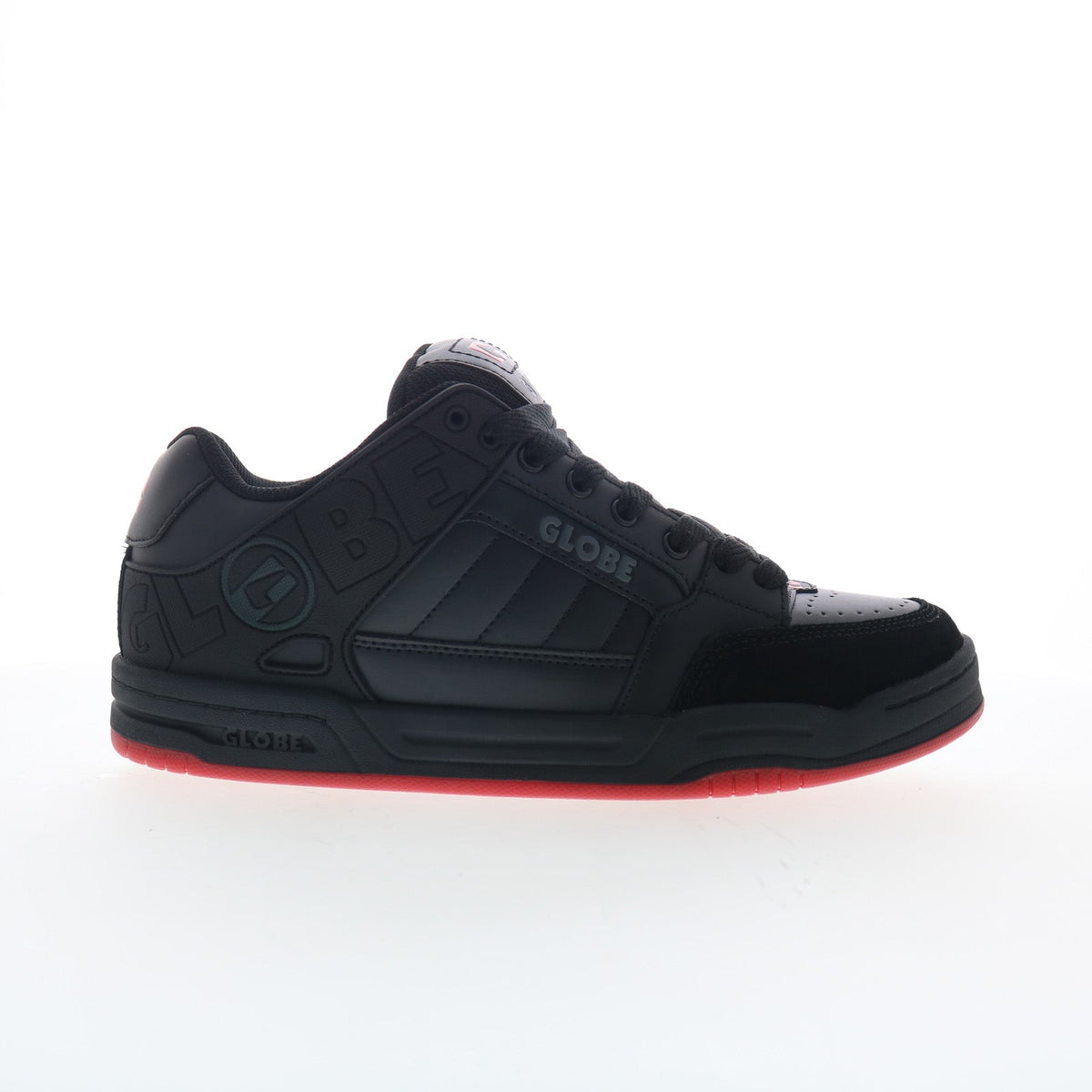 Globe Tilt GBTILT Mens Black Leather Lace Up Skate Inspired Sneakers Shoes
