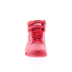 Reebok F/S HI Womens Red Leather Lace Up Lifestyle Sneakers Shoes