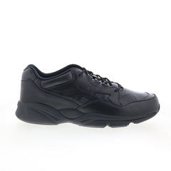 Propet Stark MAS022LBLK Mens Black Wide Leather Lifestyle Sneakers Shoes