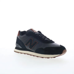 New Balance 515 ML515ADB Mens Black Leather Lace Up Lifestyle Sneakers Shoes