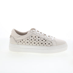 Miz Mooz Murphie Womens Beige Leather Lace Up Lifestyle Sneakers Shoes